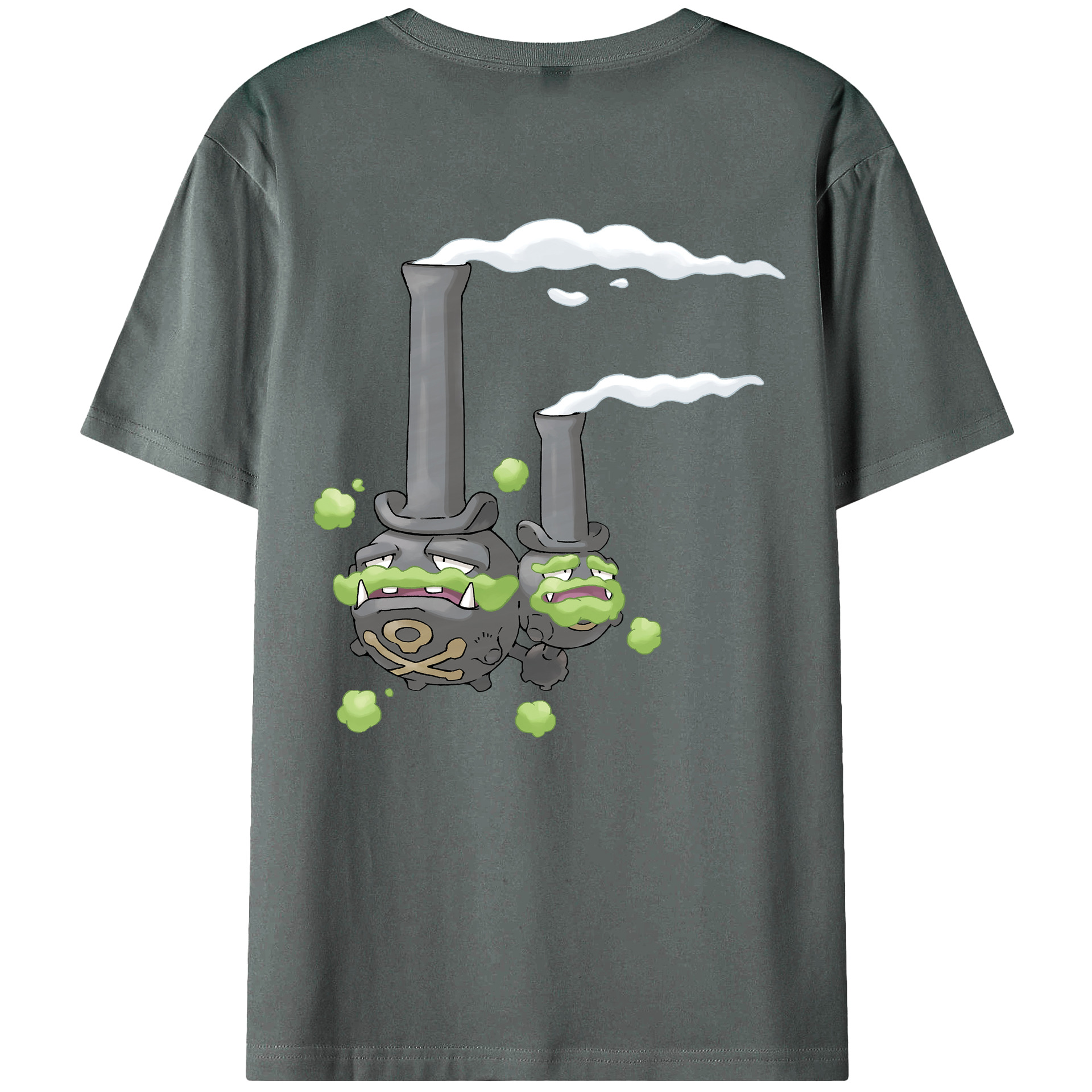 （画像用） ポケットモンスター Pokémon 綿100％ メンズ半袖Tシャツ（バックプリント） 通気性